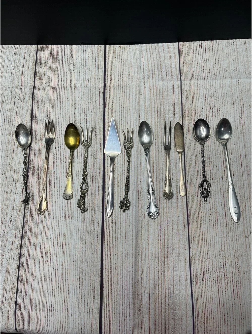 Lots Of 11 Miniature Serving Utensils For Charcuterie Board Silver Plated